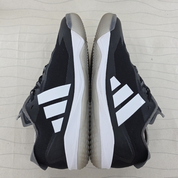 Adidas Mens Adizero Impact Turf Trainers Black White Baseball Shoes IH2645 Sz 10 - Picture 7 of 11